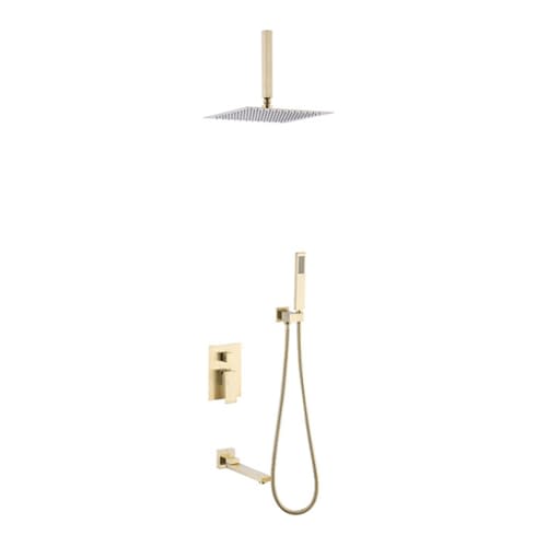 Concealed shower mixer with 3 outlets